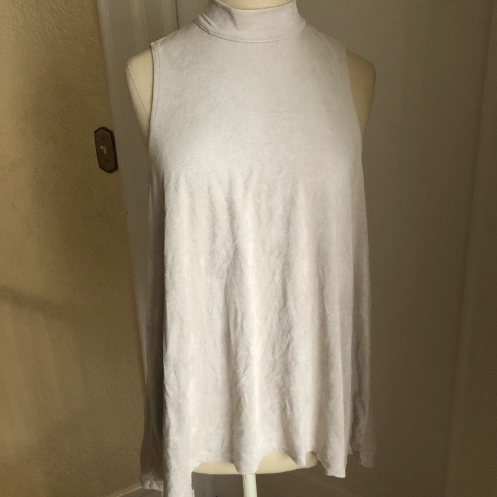 Beige Suede Look Top